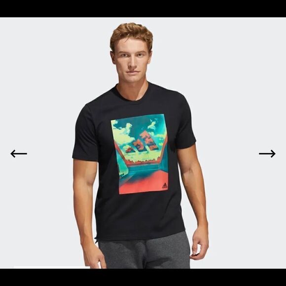 ADIDAS SUMMER HEAT SKY GRAPHIC TEE XL NWT - Picture 1 of 4
